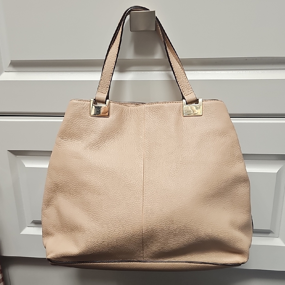 Vince Camuto Beige Leather Tote